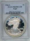 1986-S American Silver Eagle ASE PCGS PF69 PR69 PROOF PR-69 DCAM Older Holder !!