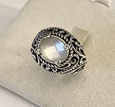 Carolyn Pollack  Relios Sterling Silver 925 Doublet Mother Of Pearl Ring Size 6