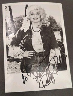 Dolly Parton handsignierte Autogrammkarte autograph Verstorben Country