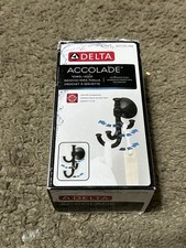 Delta Accolade Expandable Multi-Purpose Towel Hook Bath Accessory in Matte Black