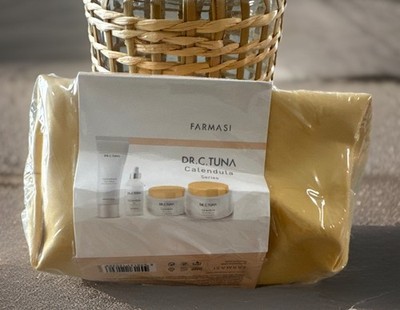 Farmasi Dr C Tuna Marigold Calendula Set Face Wash + Oil + Cream + Balsam + bag