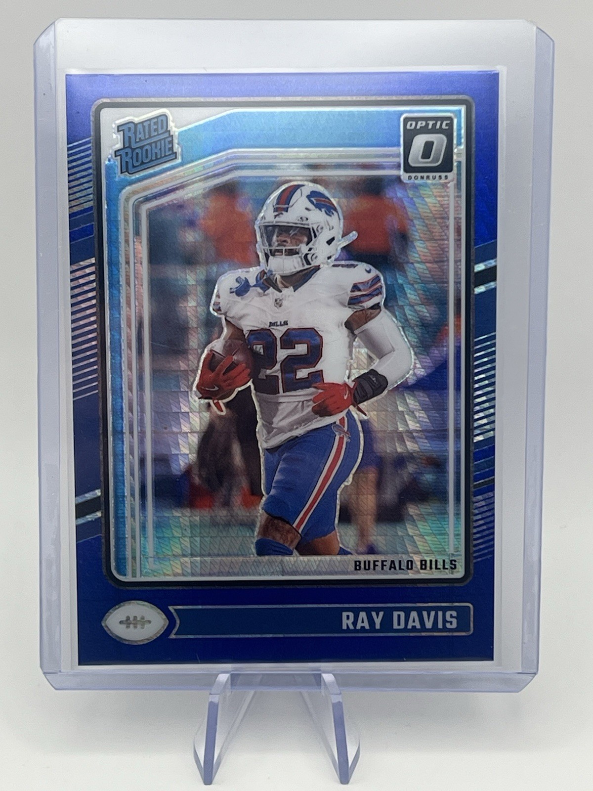 2024 Panini Donruss Optic Ray Davis Rated Rookie Blue Hyper Prizm #283