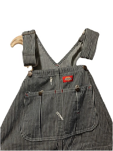 Sz36/30 NWOT Men’s DICKIES Striped Blue & White Bibbed Carpenter Overalls - Picture 8 of 14