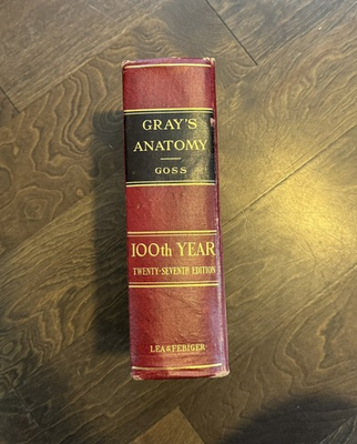 #ad Gray#x27;s Anatomy Of The Human Body 100th Anniversary Edition by Charles Goss 1959 $299.99