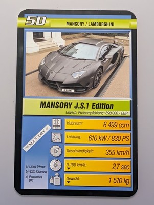 MANSORY J.S.1 Edition / LAMBORGHINI - 5D - Einzelkarte von Ravensburger (13C)