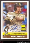2025 Topps Heritage Real One Autographs #ROAJME Jackson Merrill AUTO PADRES