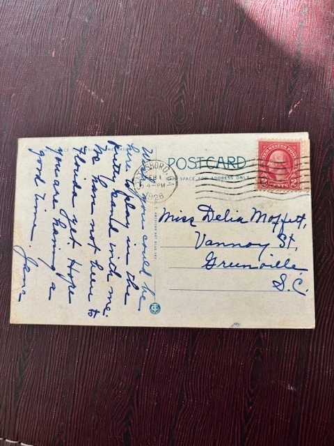 Court House & Confederate Monument, Statesboro, Georgia, Postcard, c1928, Cars - Image 2 of 2