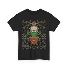 Lil Cactus Ugly Sweater Unisex T-Shirt. Visions of Mana Video Game. Christmas.