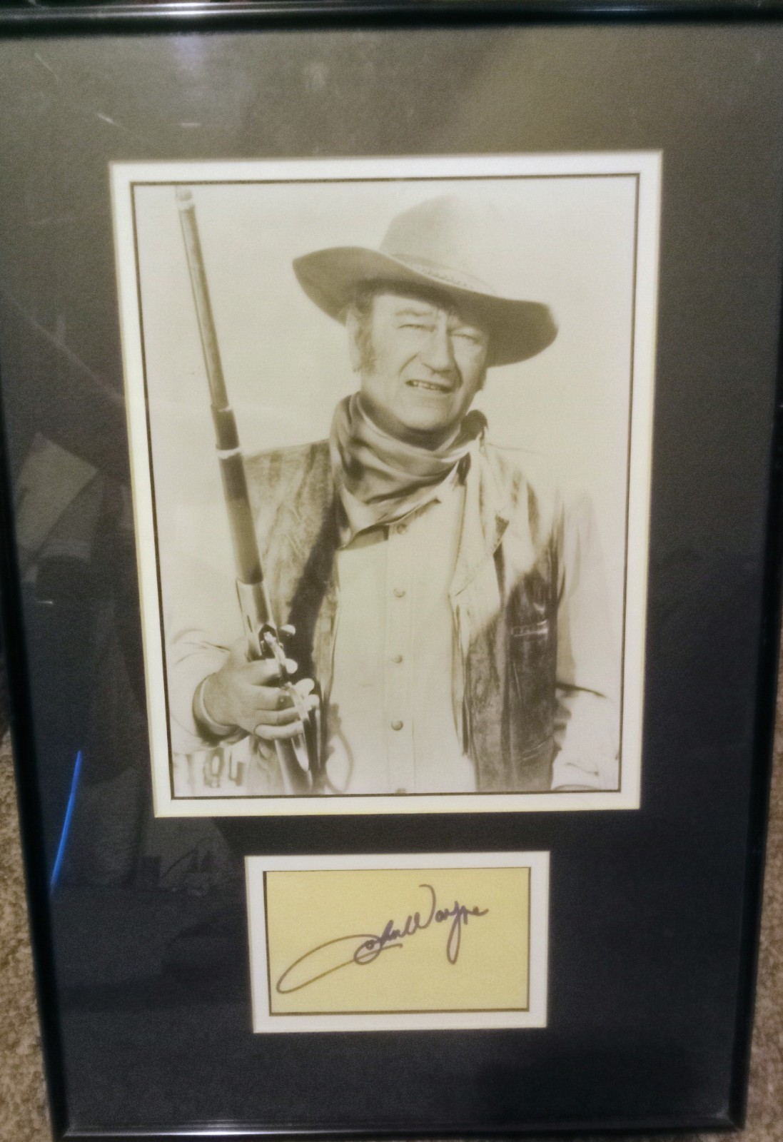 John wayne ~ signed autographed the undeafated photograph ~