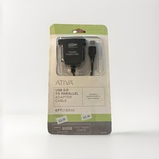 ATIVA USB 2.0 To Parallel Adapter Cable 6 Ft.