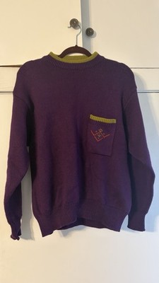 Vintage United Colors of Benetton Wool Blend Purple Sweater Italy Large 44 Chest