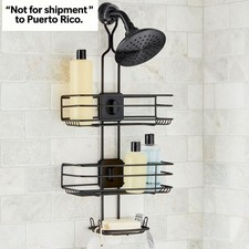 Adjustable Steel Shower Caddy with 4-Way Shelves