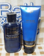 BATH  BODY WORKS Men's Body Wash  Body Cream Set New Ocean FF/0450 
