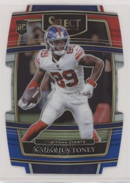 2021 Panini Select Concourse Red & Blue Prizm Die-Cut Kadarius Toney #52 7ba