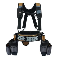 28-Pocket Pro Framer's rig Combo Apron Tool Belt and Heavy Duty Padded