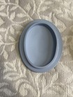 Vintage Wedgwood Jasperware Blue and White Oval Covered Trinket Box With Box — photo 9