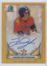 2014 Bowman Chrome Prospect Gold Refractor 14/50 Jacob Nottingham Auto 5w7