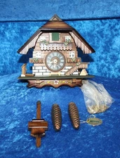 D Hones Cuckoo Mechanical Clock Little Black Forest House Hand Crafted Germany