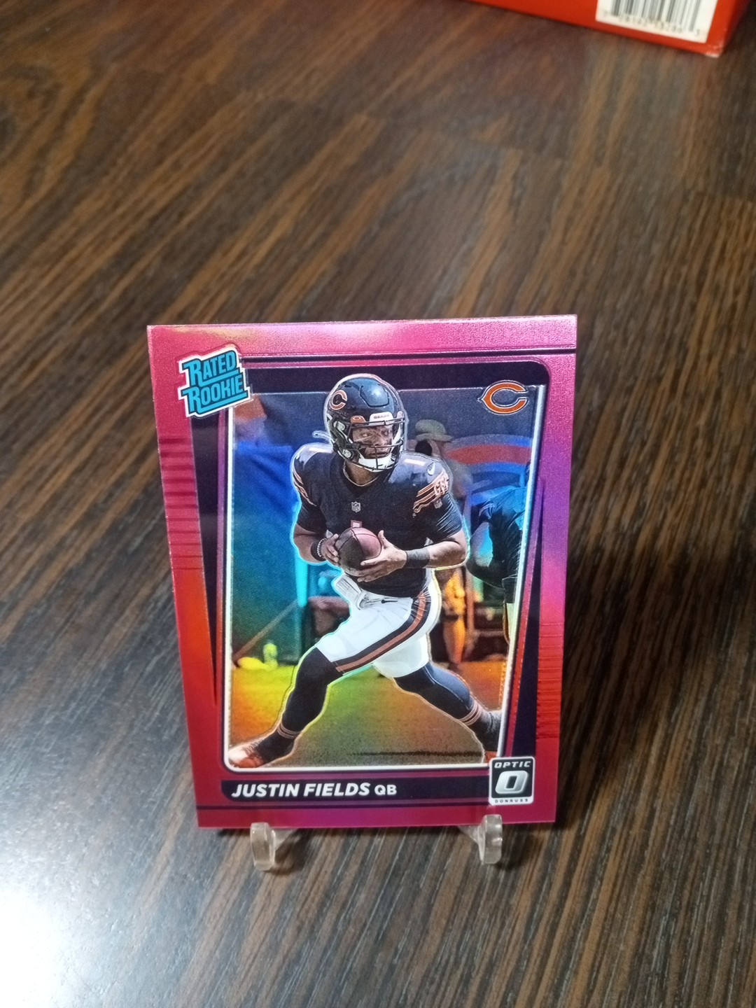 2021 Panini Donruss Optic Rated Rookie Justin Fields RC #204 Pink Prizm SP A2