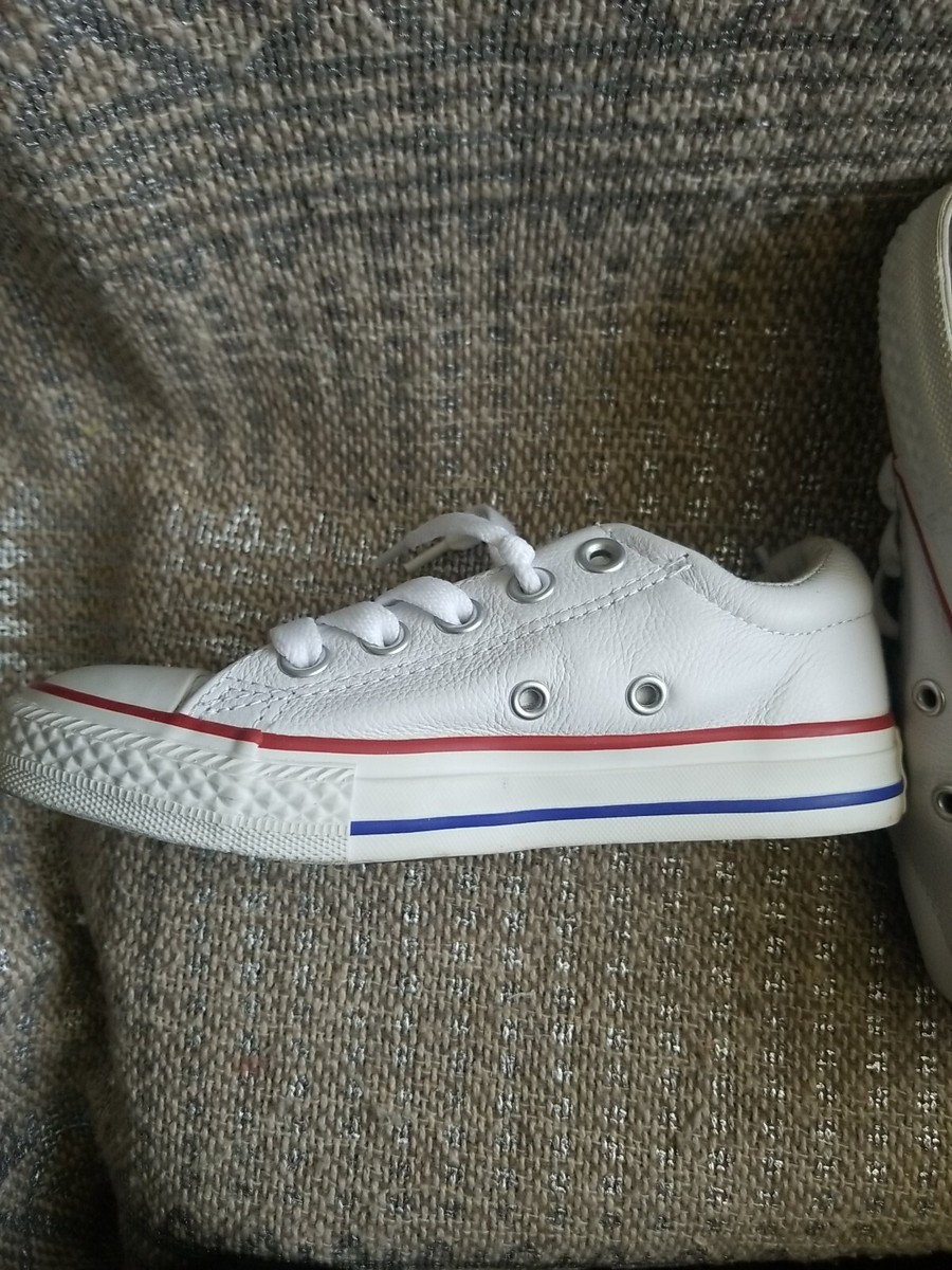 Converse Chuck Taylor All-Star Low Top Leather White red Shoes