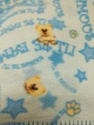 Teddy Bear Fleece Baby Blanket Blue 52" x 46"