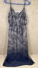 NWT! Vince Camuto Leopard Animal Print Camisole Maxi Dress Ombré Size XS