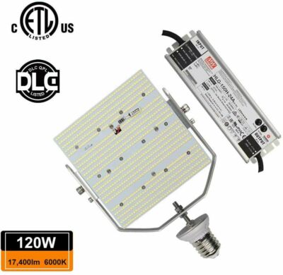 120W LED Retrofit Kit Replace 400W MH Basketball Parking Lot Light 5700K E39