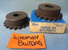 MARTIN ROLLER CHAIN SPROCKET 35BS20 BORES: 3/4"  5/8" LOT OF 2 