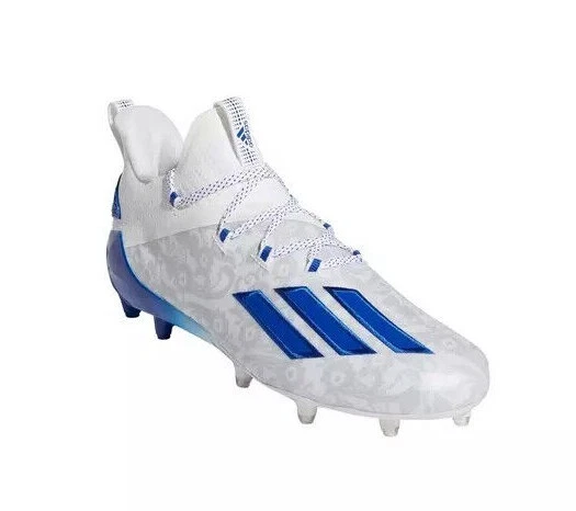 Adidas football cleats hotsell blue and white