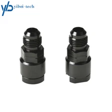 2× 6AN Fuel Adapter Fit For To 5/16 GM Quick Connect W/ Thread EFI Female