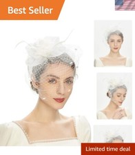 Chic Floral Fascinator Hat with Clips for Tea Parties  New 's Eve - Women