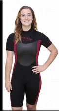 U.S.Diver  s Women  s 2.2mm Shorty Wetsuit Black,pink ML