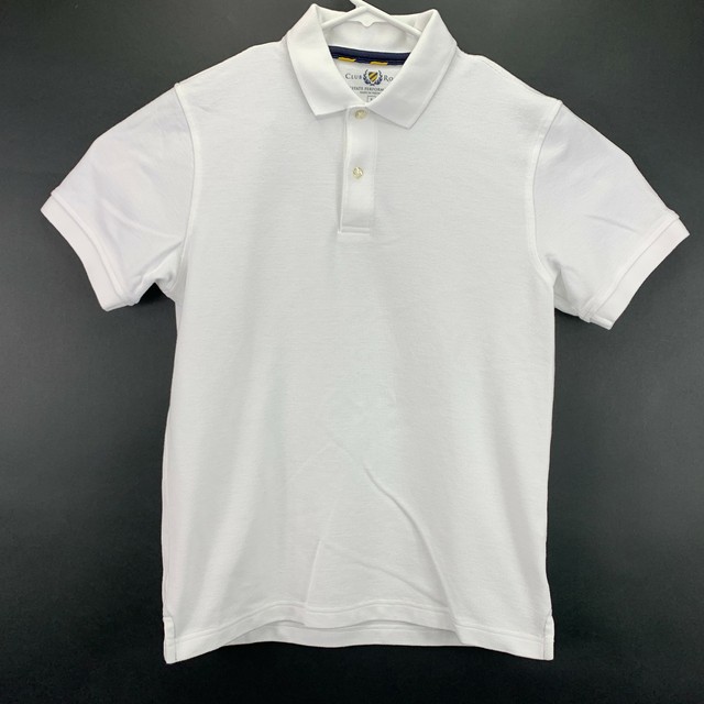 Club Room Mens Solid Estate Performance Polo Shirt White S | eBay