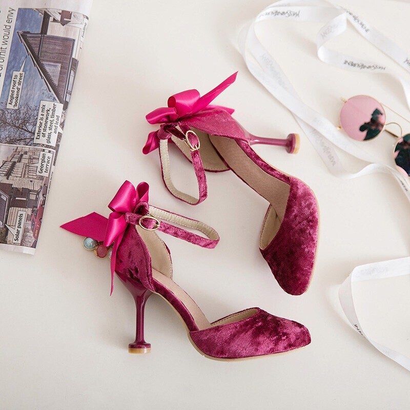 Niños Niñas Princesa Terciopelo Fiesta Tacones Altos Cumpleaños Boda Damas de honor Novia