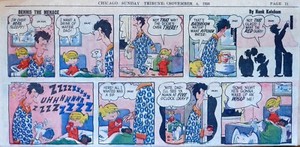 Dennis the Menace by Hank Ketcham - full color Sunday comic page - Nov. 4, 1956