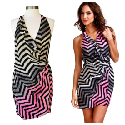 parker silk wrap dress Silk Mini Dress