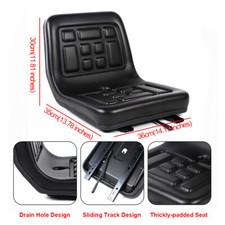 PREMIUM SUSPENSION UNIVERSAL SEAT FOR TRACTOR DUMPER MOWER DIGGER BLACK