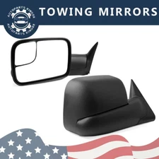 Tow Mirrors for 1994-1997 Dodge RAM 1500 2500 3500 Pick Up Flip up Power Mirror