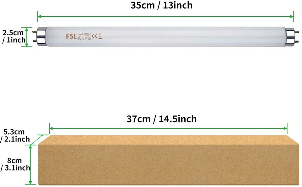 2X 10W Replacement Bulb UV Tube Lamp Light For 20W Mosquito Killer Insect Zapper - Image 2 of 4