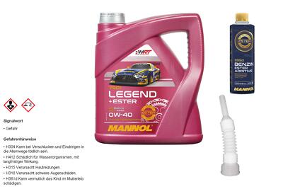 4L MANNOL Legend 0W-40 + Ester Additive & Auslaufrohr