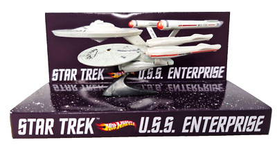 Hot Wheels   STAR TREK U.S.S. ENTERPRISE NCC-1701  1:64 Model & Custom Display