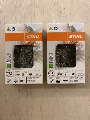 2 Stihl Oilomatic Chain Saw Chains 26 RM3 81