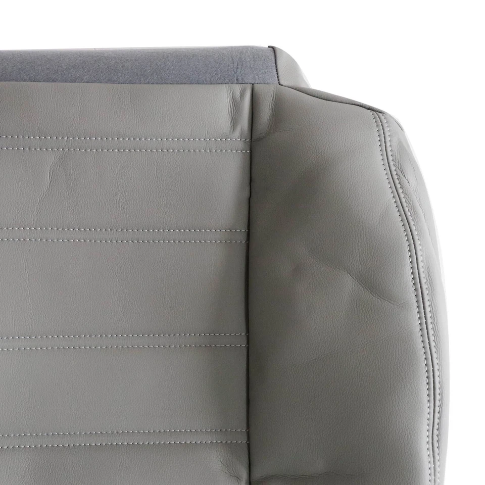 For 2003-2007 Hummer H2 Driver & Passenger Side Bottom Leather Seat Cover Gray - Image 4 of 4