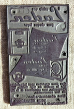 ANCIEN TAMPON PUBLICITAIRE EN MÉTAL - MACHINE À LAVER LADEN