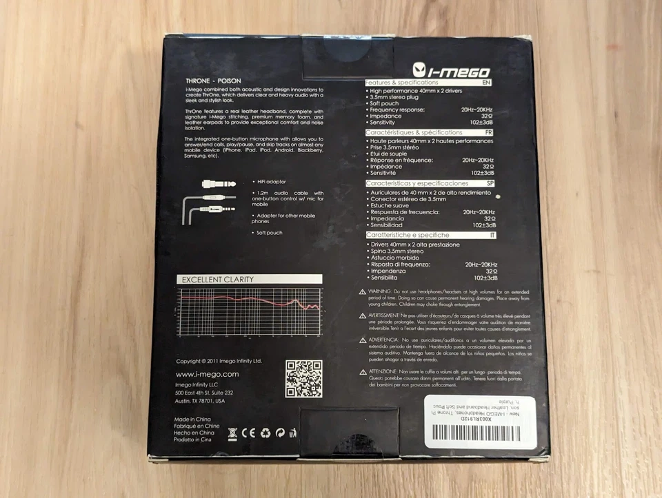 I-Mego Throne Poison Over The Ear Headphones - Image 4 of 4