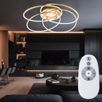 Led Ring Design Decken Leuchte Gold Tageslicht Fernbedienung Cct Leuchte Dimmbar