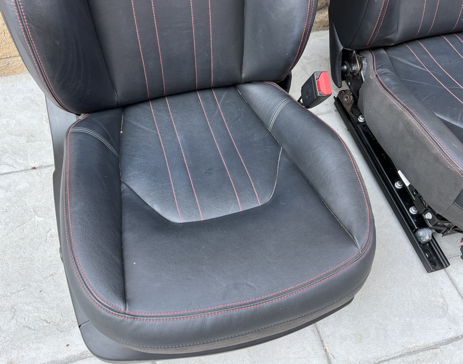 2017 - 2020 MASERATI GHIBLI Front Seats PAIR Leather w/ RED Stitching OEM
