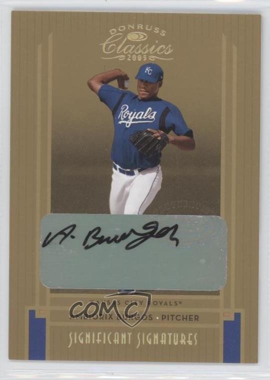 2005 Donruss Classics 18/50 Ambiorix Burgos #221 Rookie Auto RC 0b2
