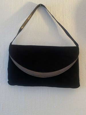 Damen Umhängetasche/ Handtasche Schwarz Leder Charles JOURDAN Made In France