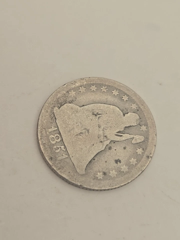 1851 O Silver Seated Liberty Quarter 25c - Image 3 of 4